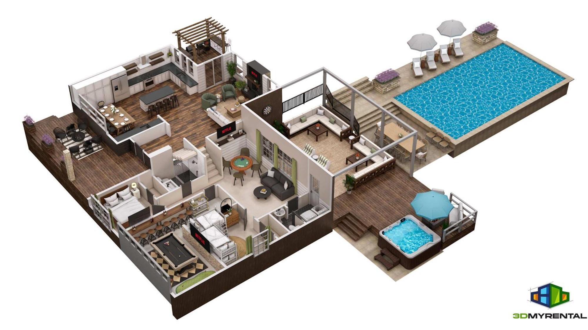 Lux 5br Gem With Heated Pool, Spa, And Outdoor Movie Theater *