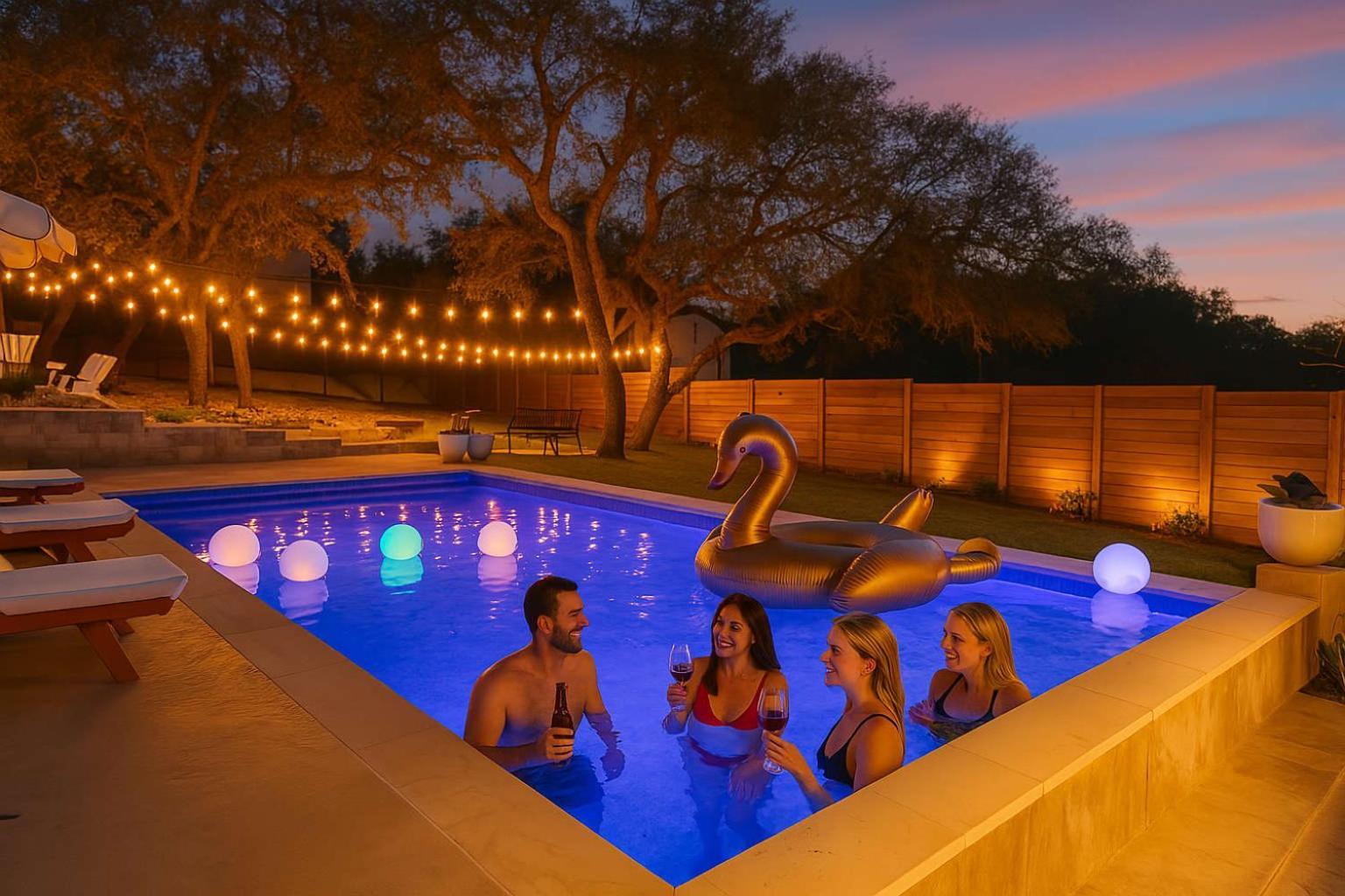 Lux 5br Gem With Heated Pool, Spa, And Outdoor Movie Theater
